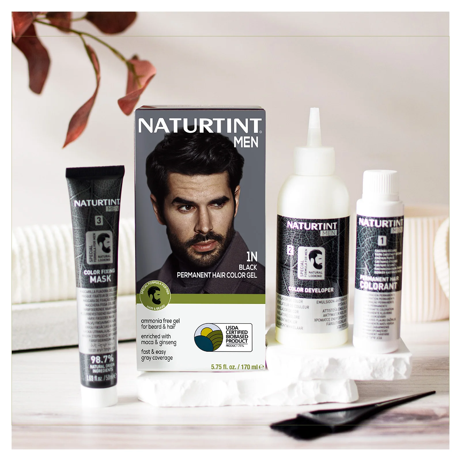 Naturtint Men's Permanent Hair Color 1N Black - Image 5