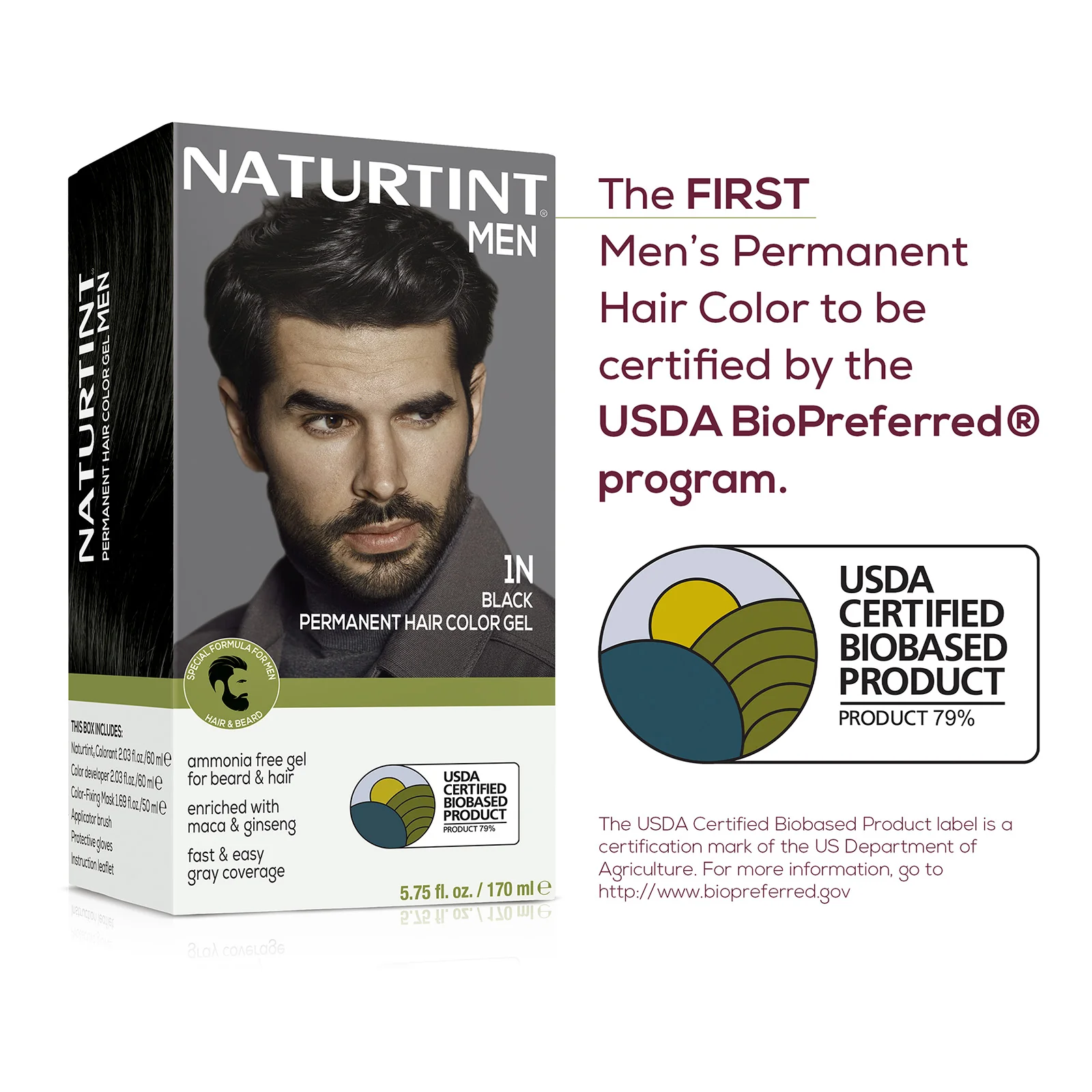Naturtint Men's Permanent Hair Color 1N Black - Image 6