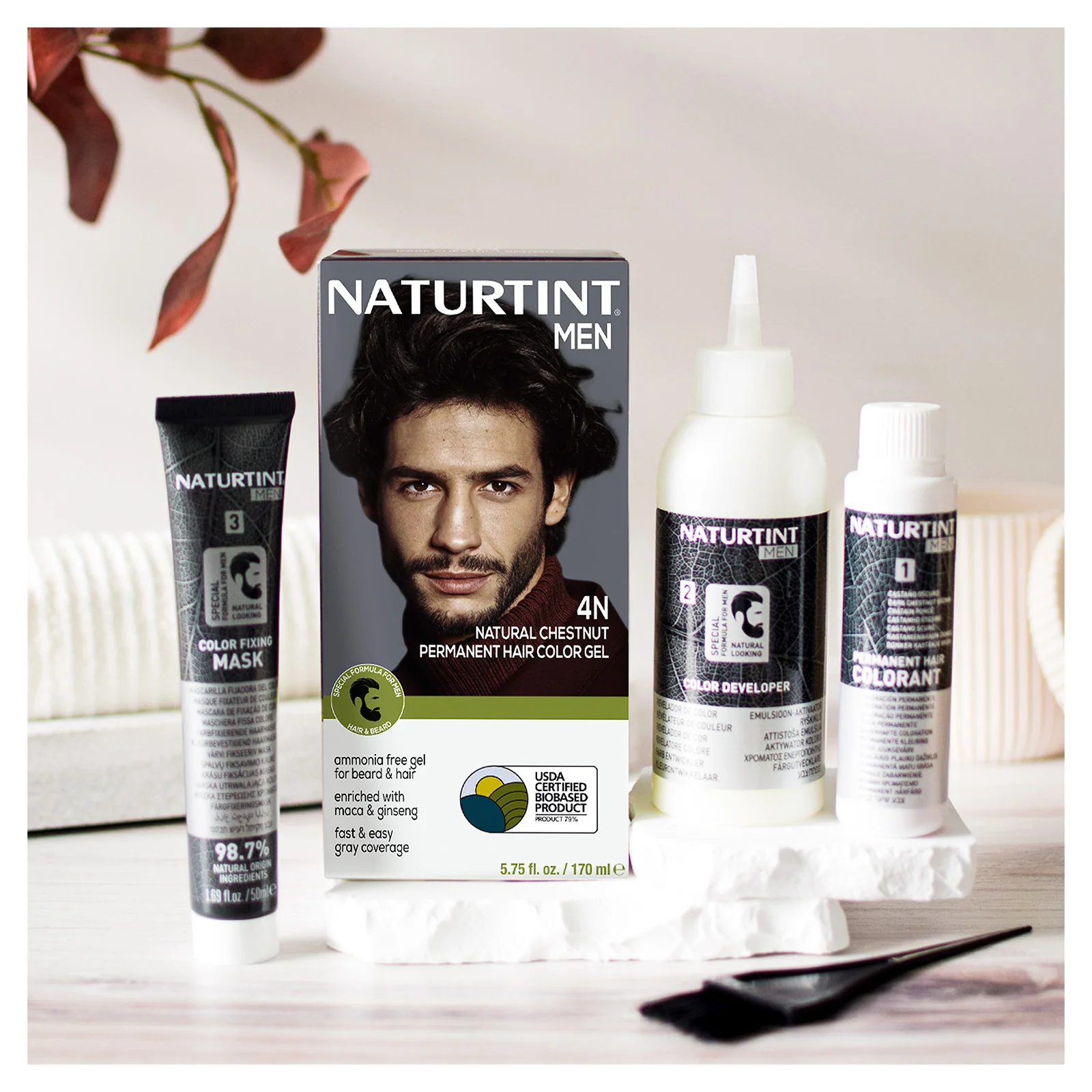 Naturtint Men's Permanent Hair Color 4N Natural Chestnut - Image 5