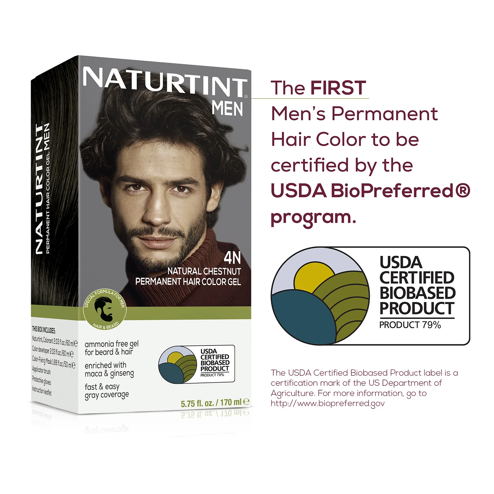 Naturtint Men's Permanent Hair Color 4N Natural Chestnut - Image 6