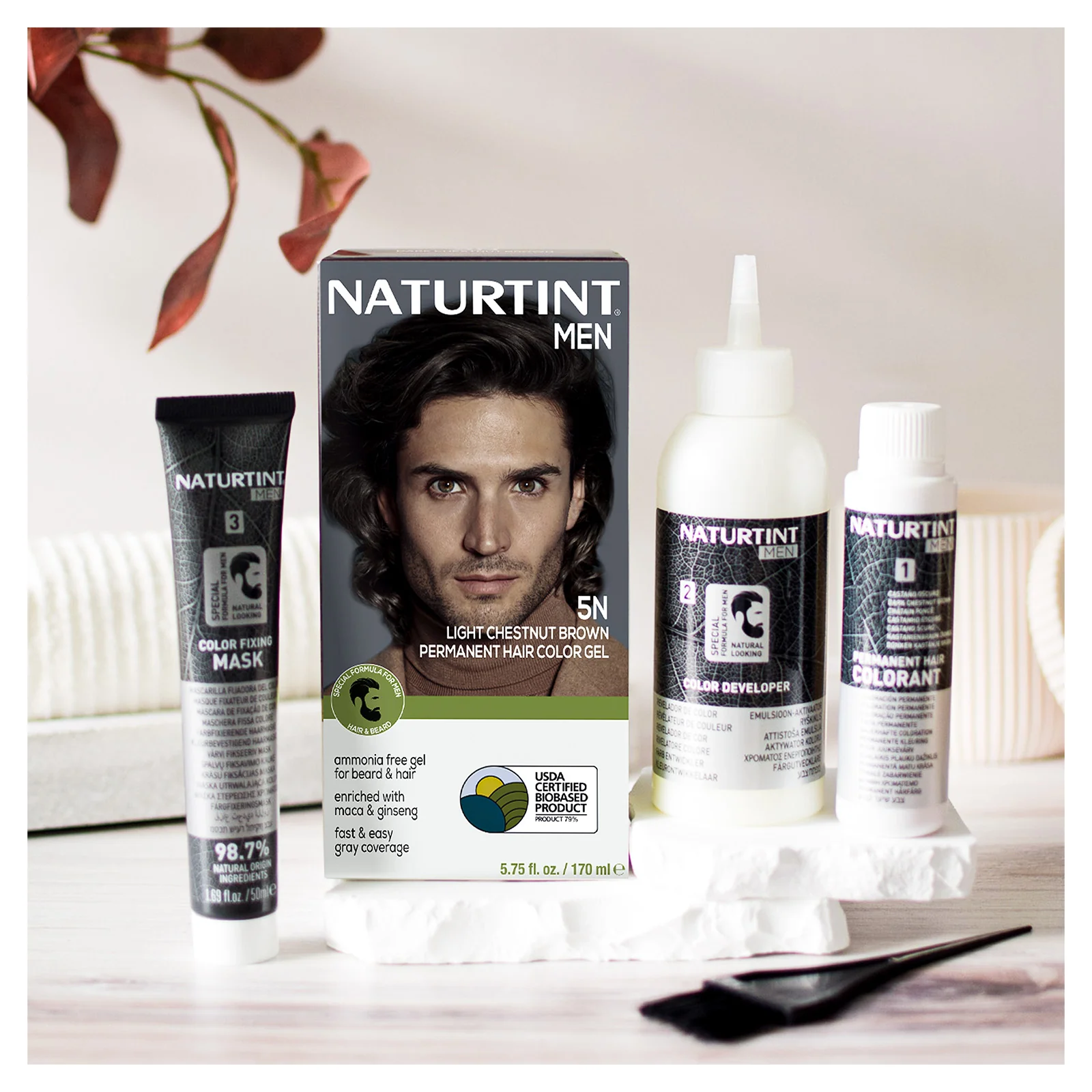 Naturtint Men's Permanent Hair Color 5N Light Chestnut Brown - Image 5