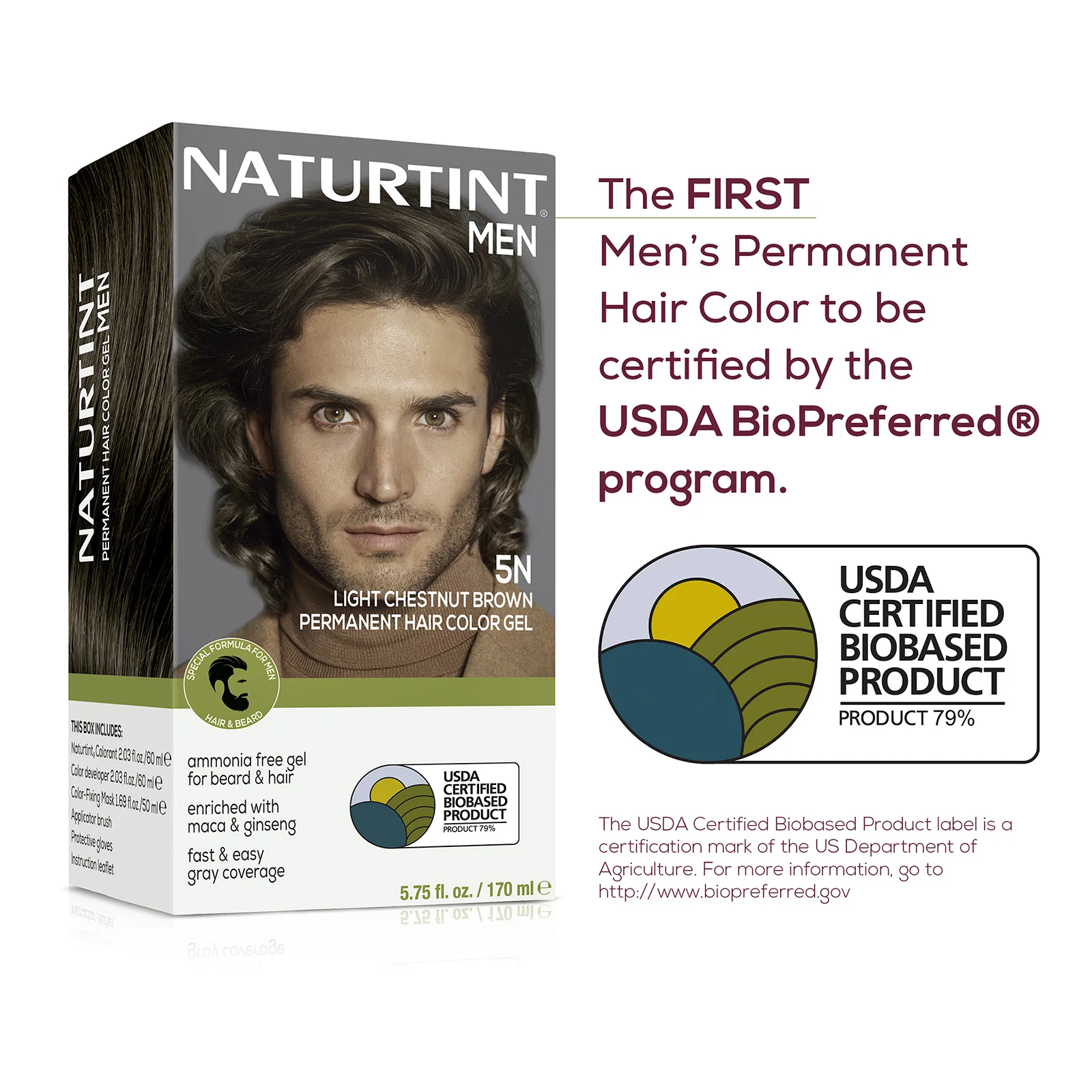 Naturtint Men's Permanent Hair Color 5N Light Chestnut Brown - Image 6