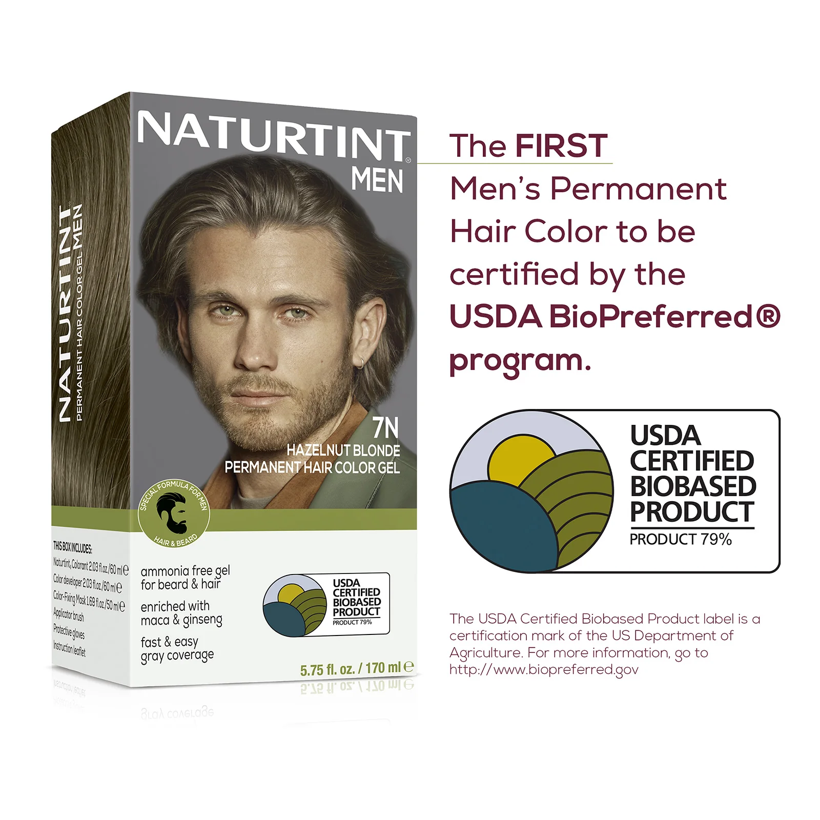 Naturtint Men's Permanent Hair Color 7N Hazelnut Blonde - Image 6